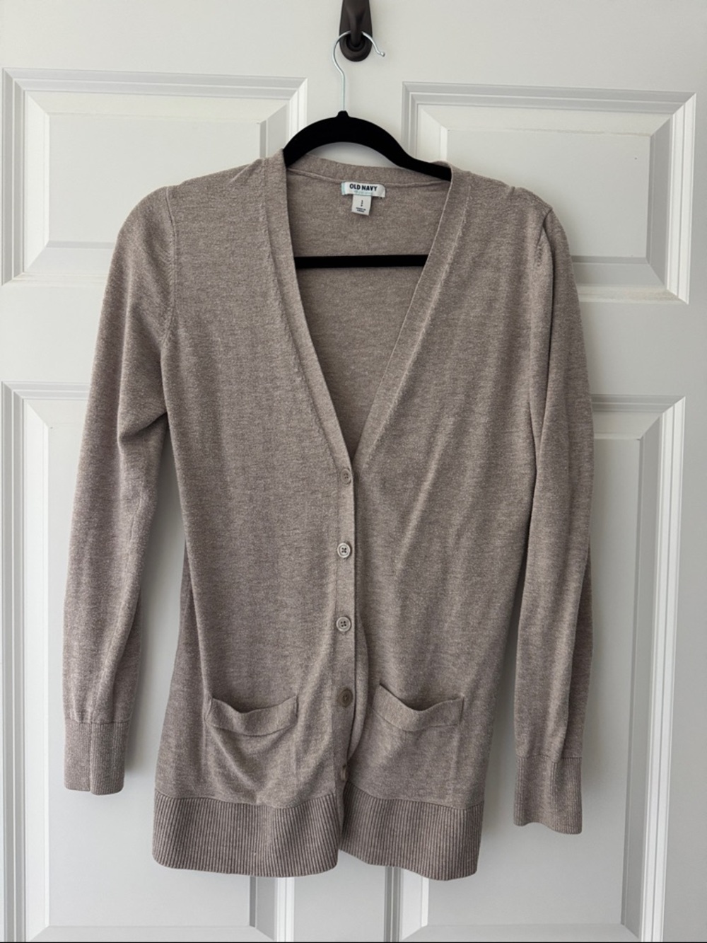 Old Navy Women's Taupe Button-Front Cardigan